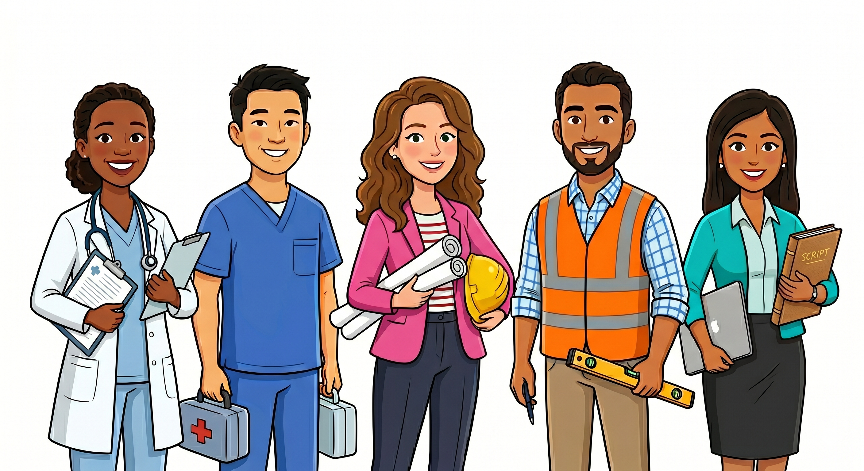 Our professional resident community — doctors, nurses, architects, engineers, and office professionals